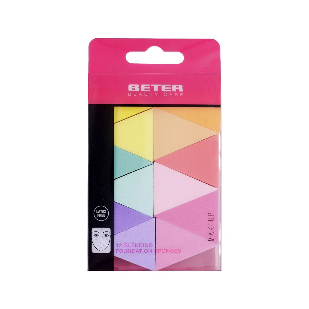 Beter 12-Piece Triangle Make-up Sponge