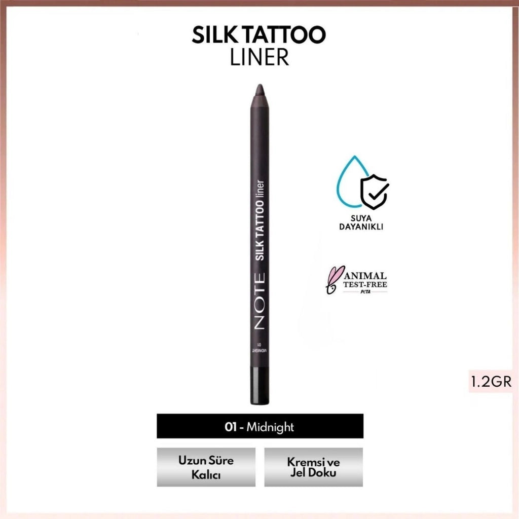 Note Silk Tattoo Liner Waterproof Silky Gel Eye Pencil 04 Deep Wine