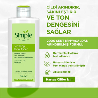 Simple Kind to Skin Soothing Facial Tonic 200 ml