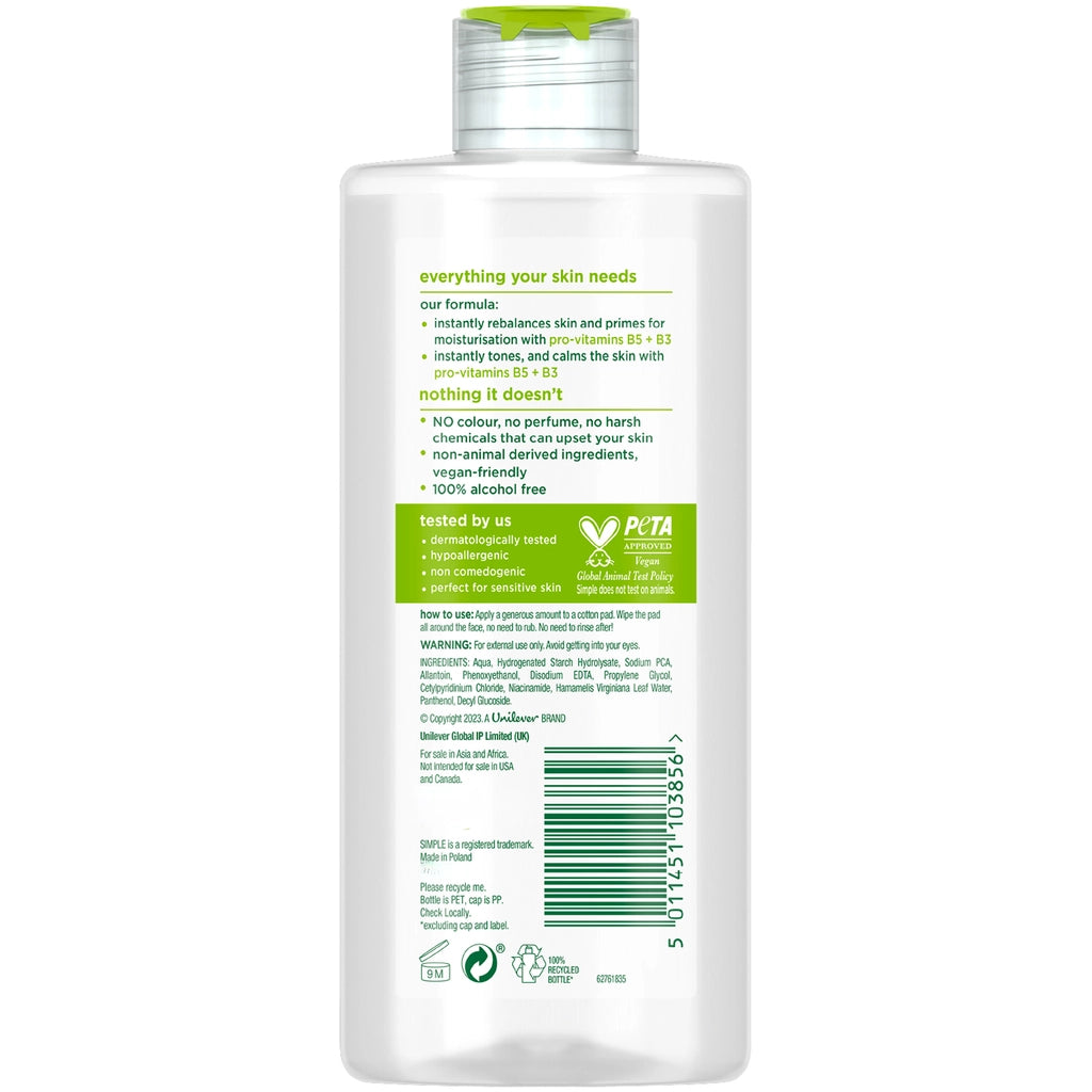 Simple Kind to Skin Soothing Facial Tonic 200 ml