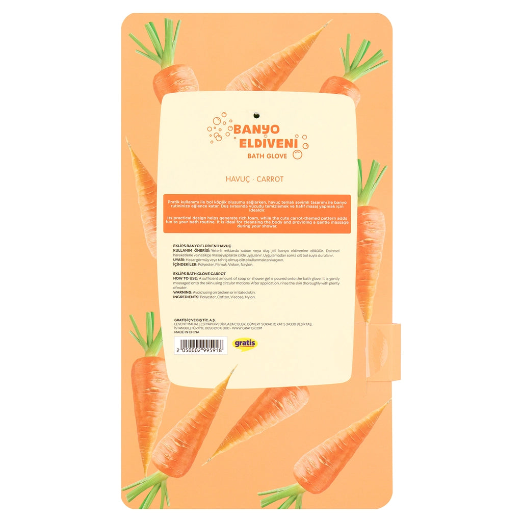 Eklips Bath Mitt Carrot