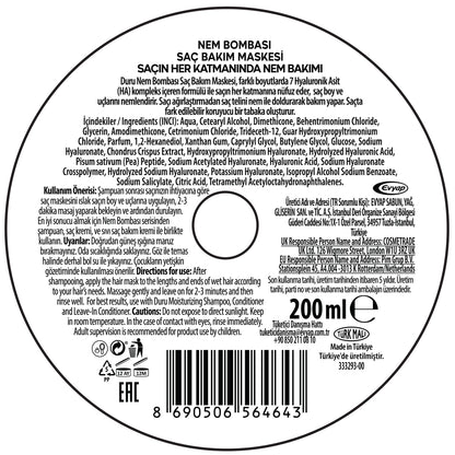 Duru Moisture Bomb Intensive Repair Hair Care Mask 200 ml