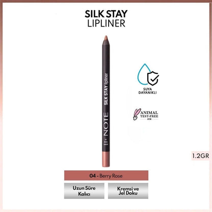 Note Silk Stay Lipliner Waterproof Silky Lip Pencil 01 Muted Peach