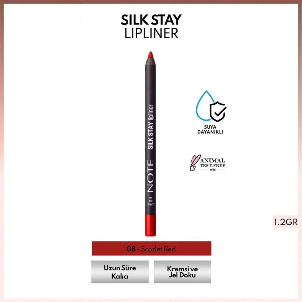 Note Silk Stay Lipliner Waterproof Silky Lip Pencil 01 Muted Peach