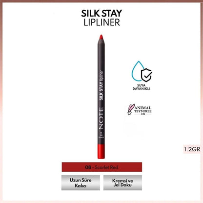 Note Silk Stay Lipliner Waterproof Silky Lip Pencil 01 Muted Peach