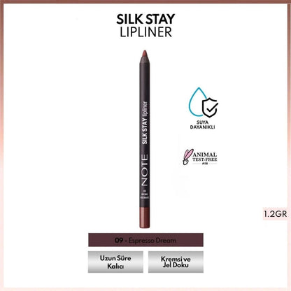 Note Silk Stay Lipliner Waterproof Silky Lip Pencil 01 Muted Peach