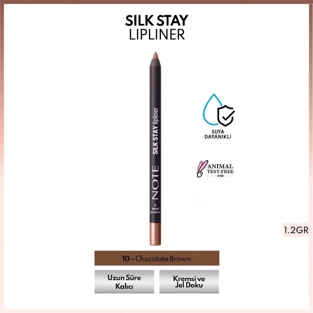Note Silk Stay Lipliner Waterproof Silky Lip Pencil 01 Muted Peach