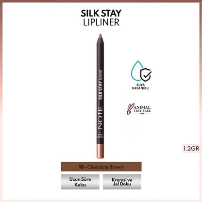 Note Silk Stay Lipliner Waterproof Silky Lip Pencil 01 Muted Peach