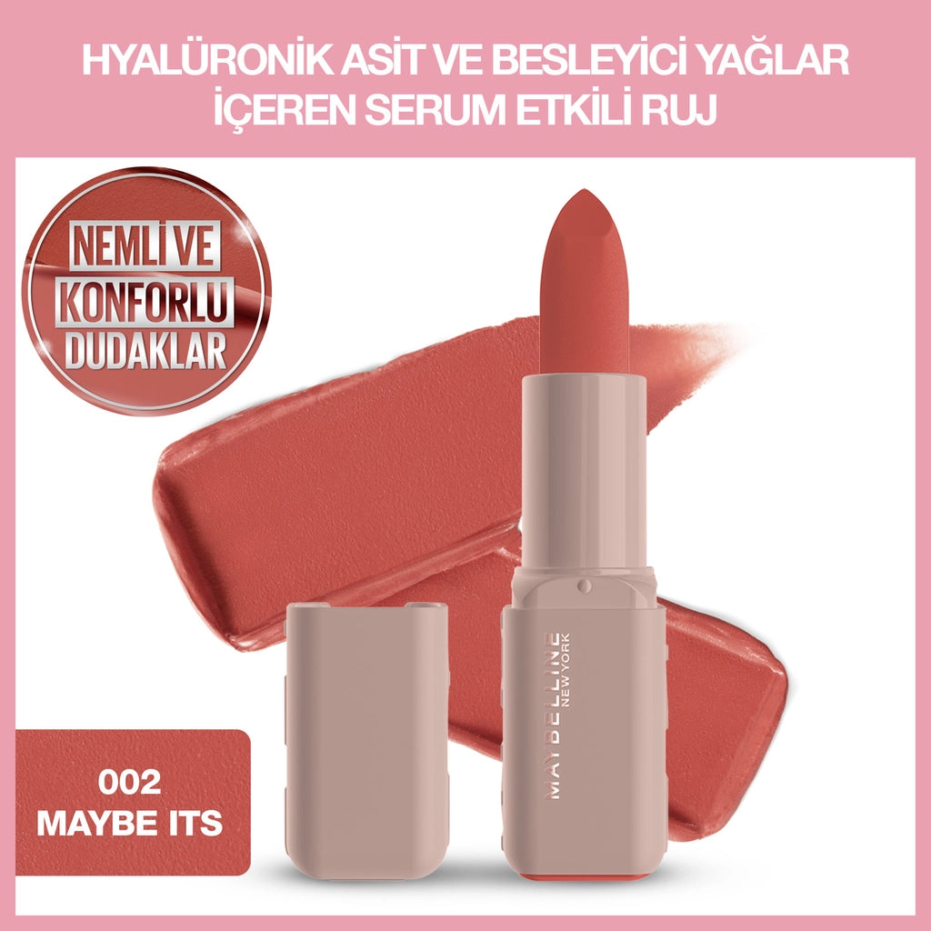 Maybelline New York Serum Effect Lipstick with Hyaluronic Acid and Nourishing Oil 101 Upstate