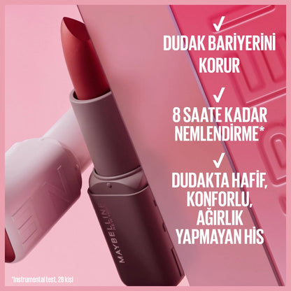 Maybelline New York Serum Effect Lipstick Containing Hyaluronic Acid and Nourishing Oil 004 Wild Card