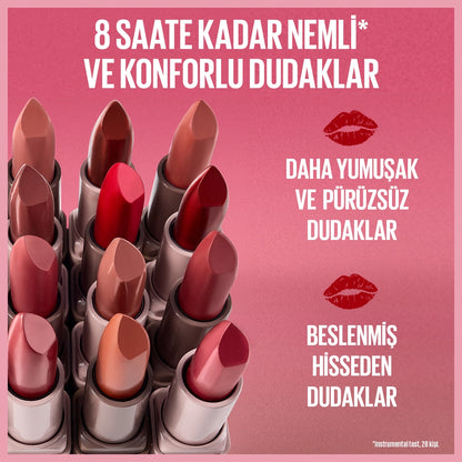 Maybelline New York Serum Effect Lipstick Containing Hyaluronic Acid and Nourishing Oil 004 Wild Card