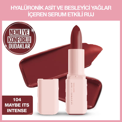 Maybelline New York Serum Effect Lipstick with Hyaluronic Acid and Nourishing Oil 101 Upstate