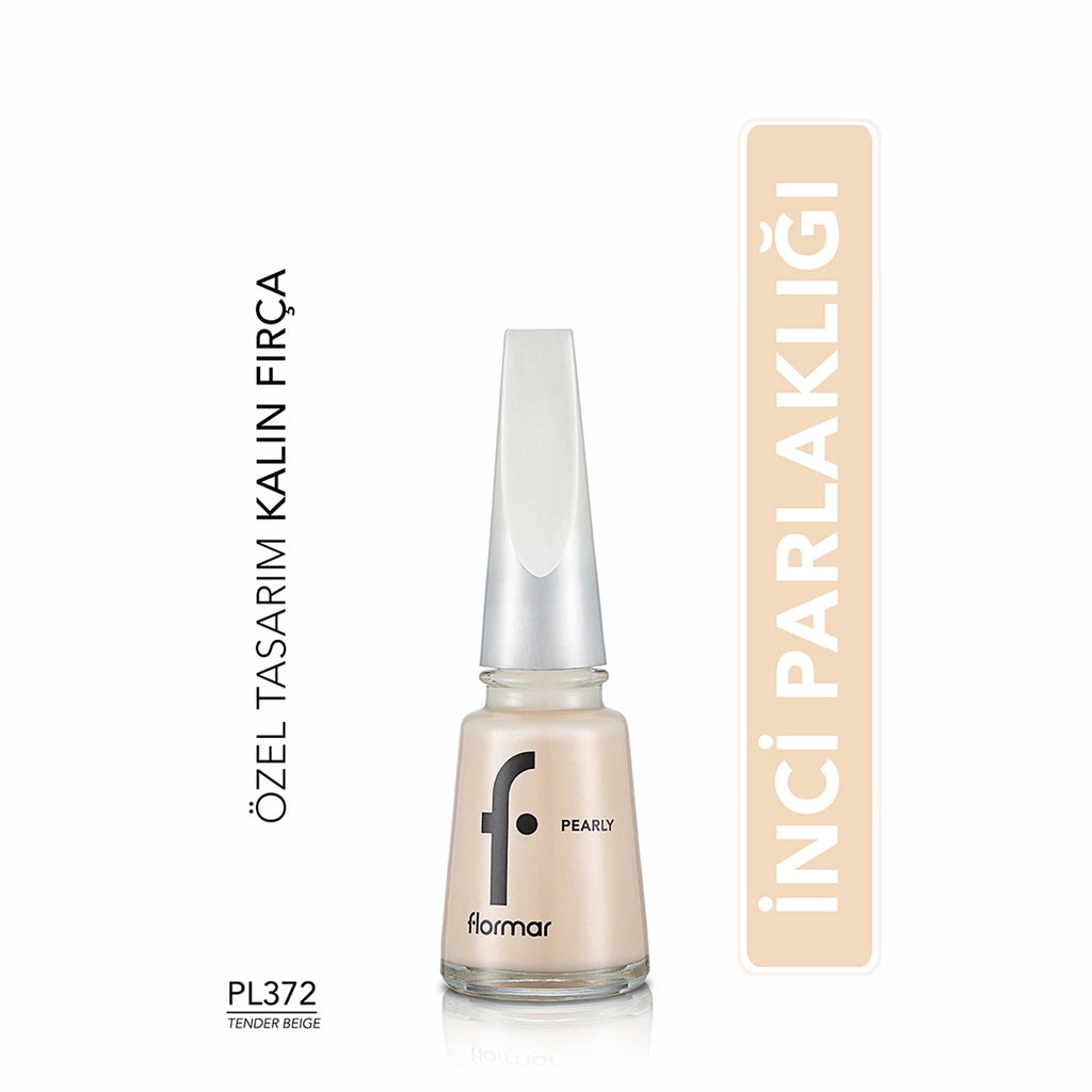 Flormar Pearly Intense Pigmented and Pearl Reflection Nail Polish 374 Crystal Light
