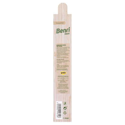 Benri Dent Bamboo Toothbrush 2 Pack (Soft)