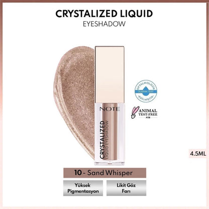 Note Crystalized Liquid Eyeshadow Eyeshadow 10 Sand Whisper