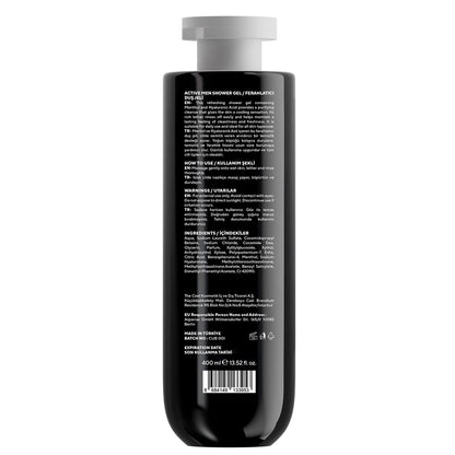 The Ceel Ceelux Active Men Menthol and Hyaluronic Acid Refreshing Effective Shower Care Gel 400 ml