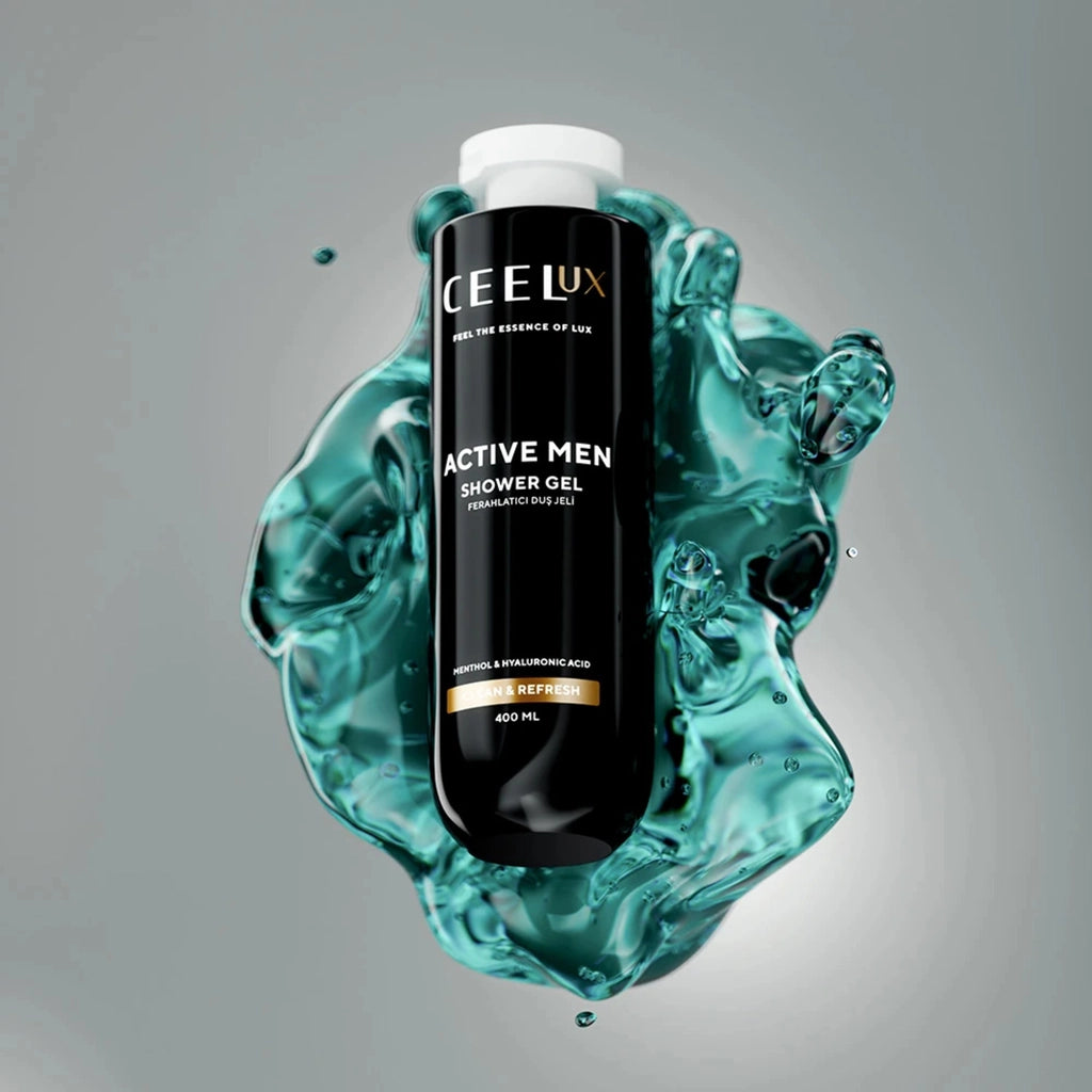 The Ceel Ceelux Active Men Menthol and Hyaluronic Acid Refreshing Effective Shower Care Gel 400 ml