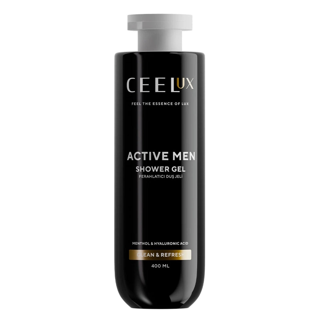 The Ceel Ceelux Active Men Menthol and Hyaluronic Acid Refreshing Effective Shower Care Gel 400 ml