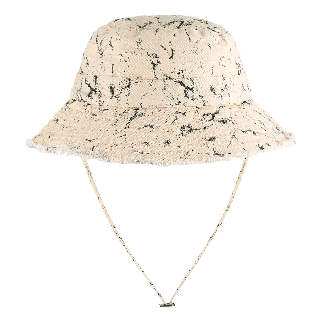 Eklips Scribble Pattern Beige Bucket Hat
