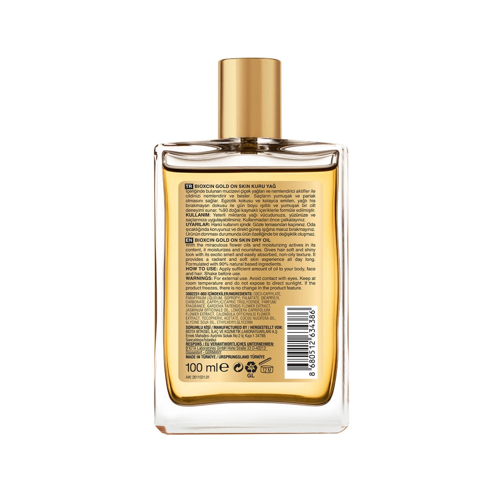 Bioxcin Gold on Skin Glitter-Free Dry Body Oil 100 ml