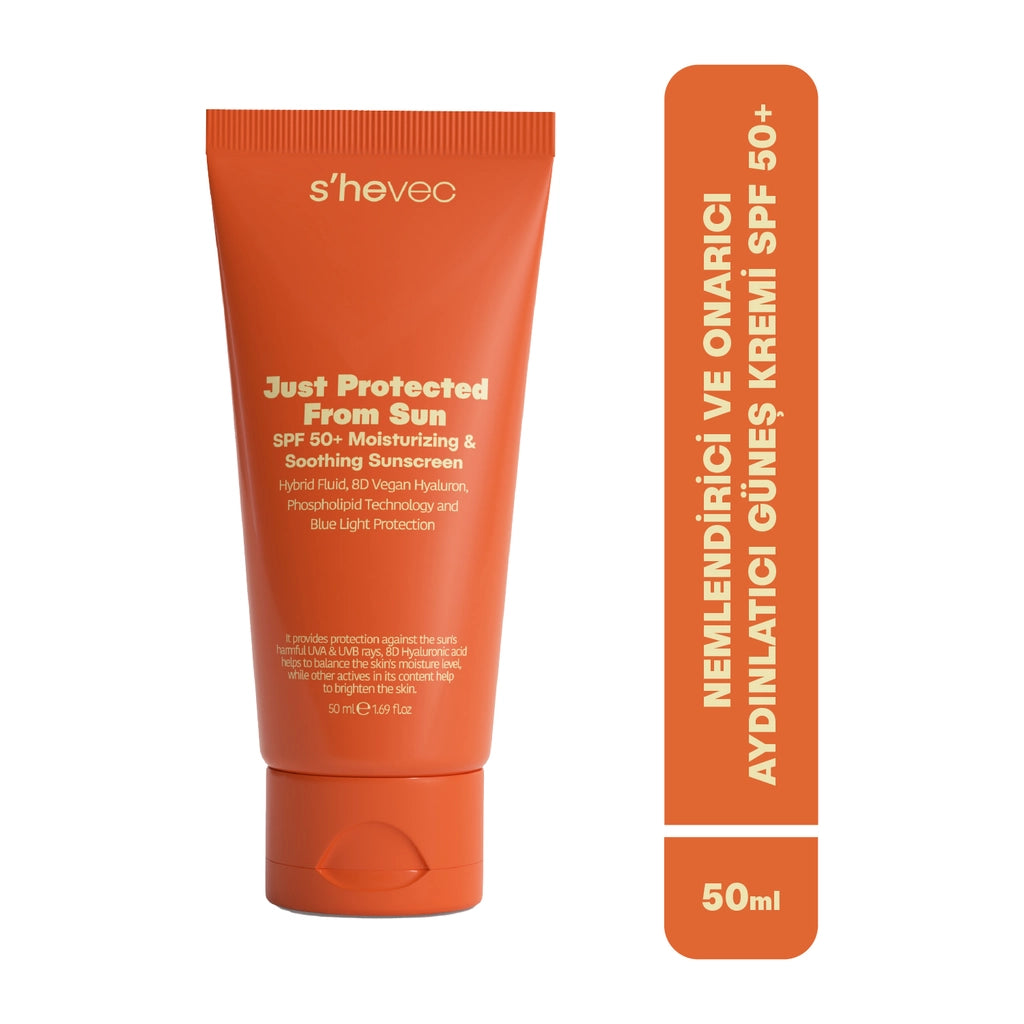 She Vec Just Protected From Sun Moisturizing, Repairing and Brightening 50+SPF Sun Cream 50 ml
