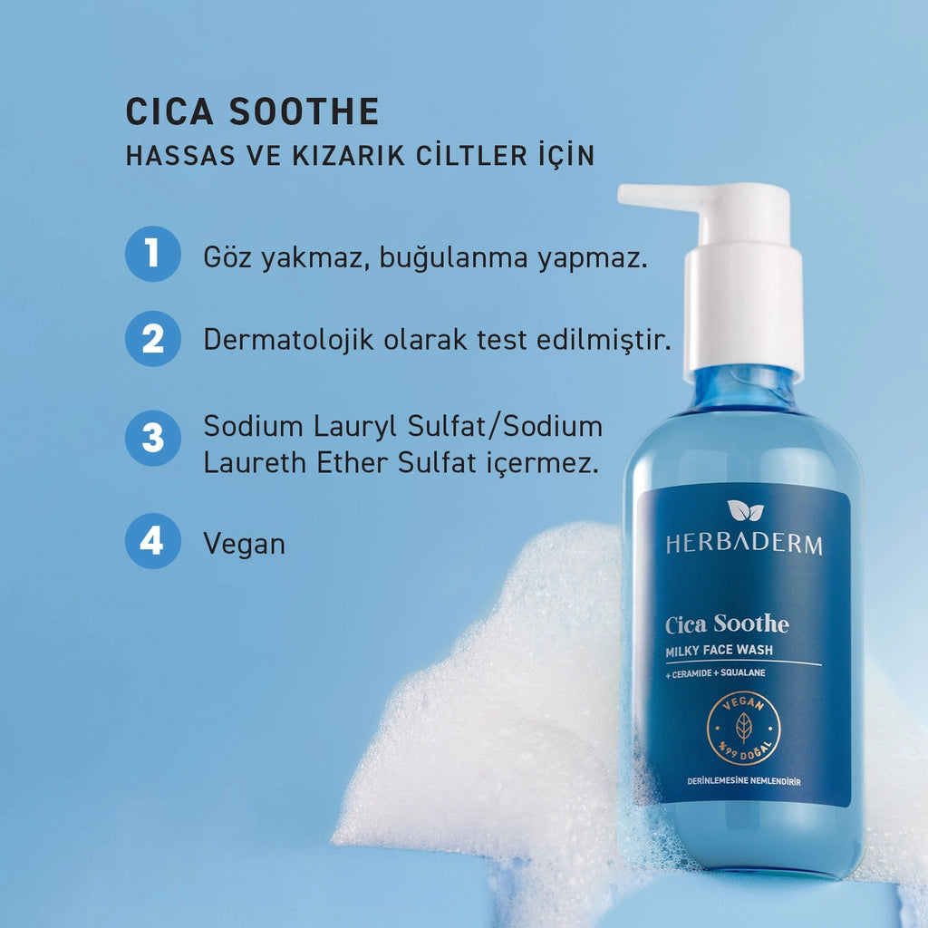 Herbaderm Cica Soothe Milky Facial Cleansing Gel 250 ml