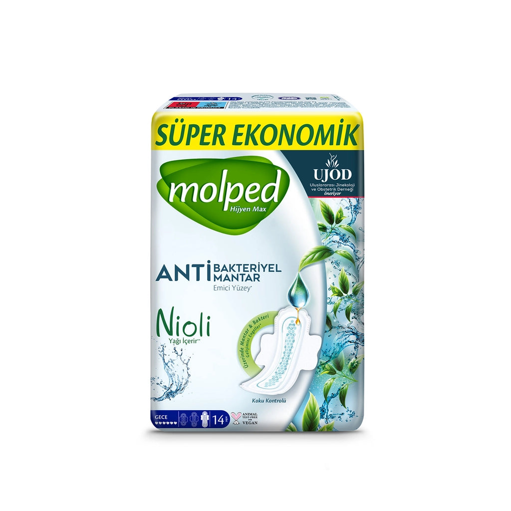 Molped Hygiene Max Super Eco Night Hygienic Pads 14 Pack