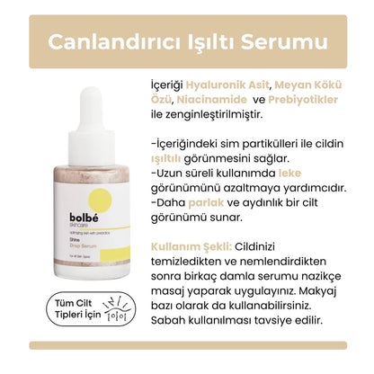Bolbe Shine Drop Brightening, Anti-Blemish, Radiant Face Serum Containing Niacinamide 30 ml