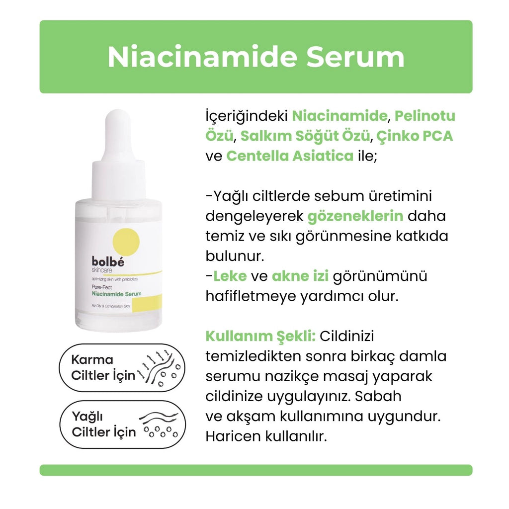 Bolbe Pore Firming, Brightening, Barrier Strengthening Niacinamide Facial Serum 30 ml