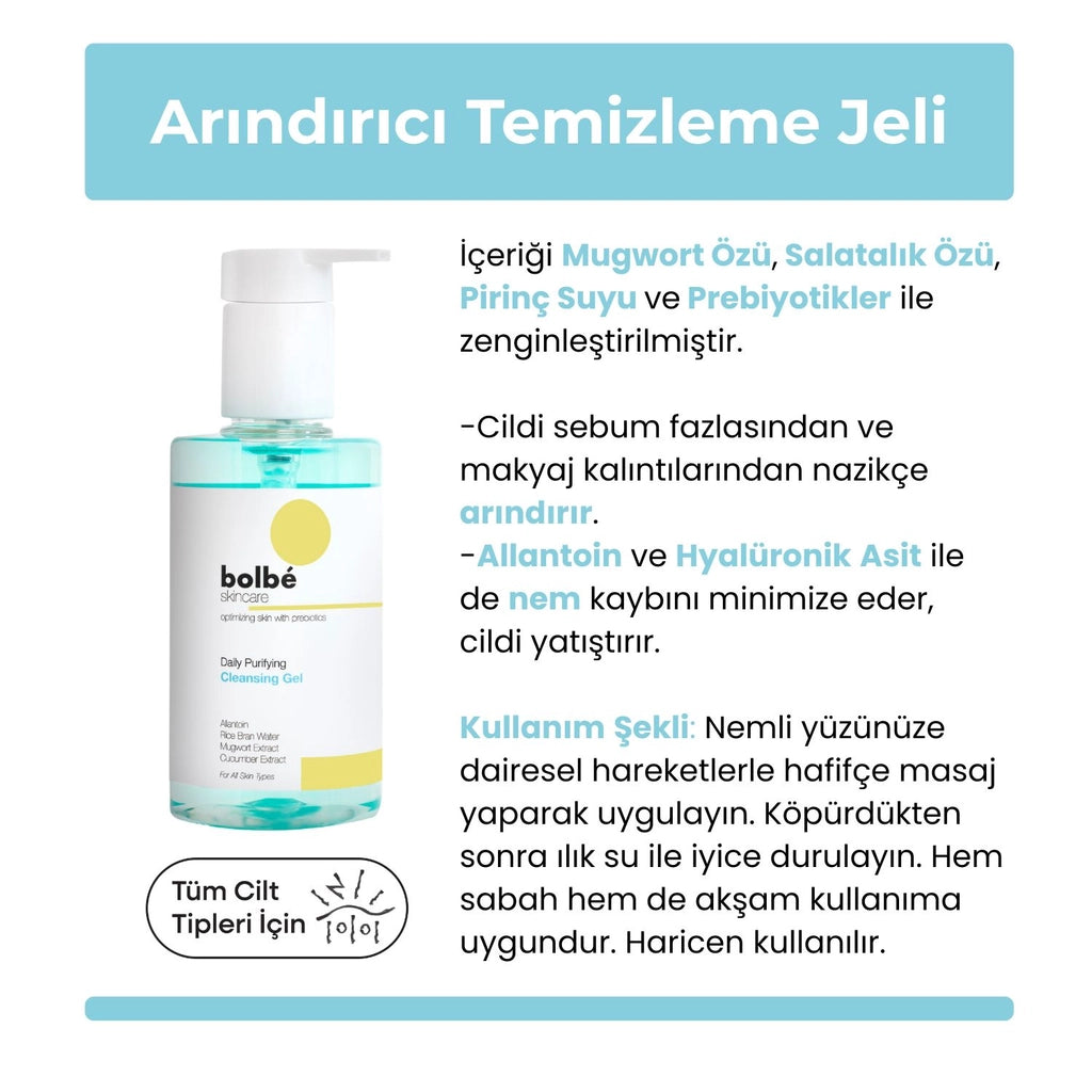 Bolbe Rice Extract, Purifying, Brightening, Daily Facial Cleansing Gel 200 ml