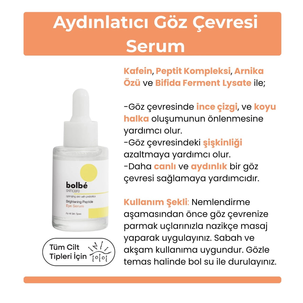 Bolbe Anti-Under Eye Bagging and Dark Circles, Eye Contour Serum with Caffeine 30 ml