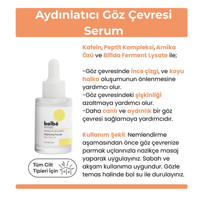 Bolbe Anti-Under Eye Bagging and Dark Circles, Eye Contour Serum with Caffeine 30 ml