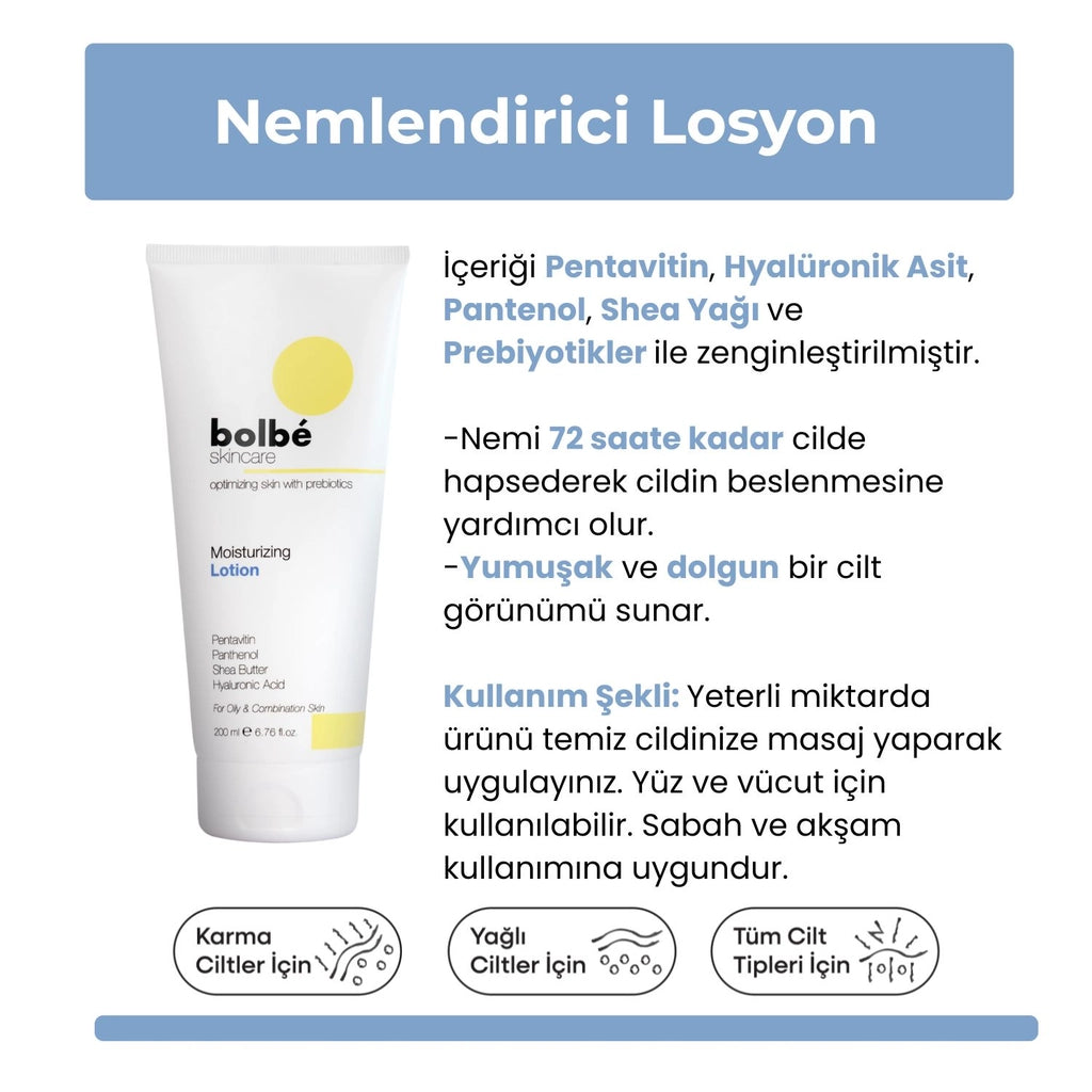 Bolbe 24 Hour Effective Moisturizing Face and Body Lotion 200 ml