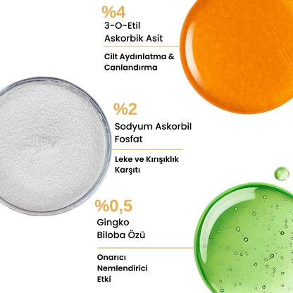 Bolbe Brightening, Skin Tone Equalizing, Blemish and Anti-Wrinkle 6% Vitamin C Face Serum 30 ml