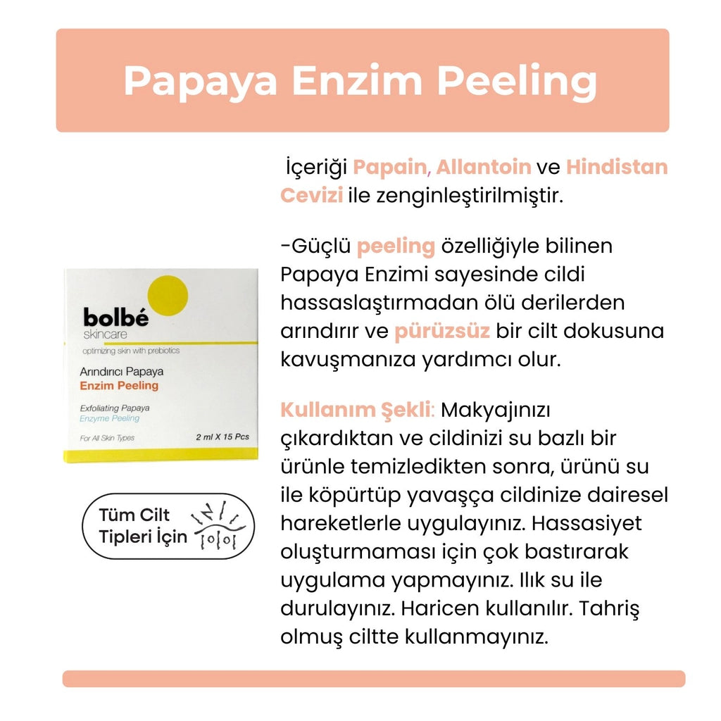 Bolbe Purifying Papaya Enzyme Peeling 2 ml x 15 Pieces