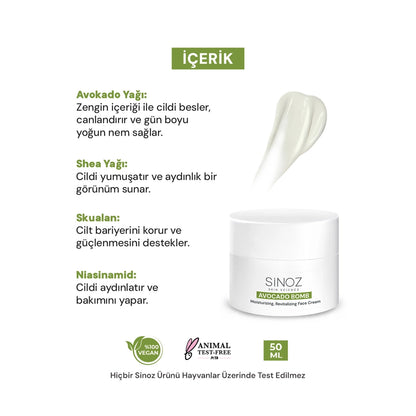 Sinoz Avocado Bomb Moisturizing and Revitalizing Face Cream 50 ml