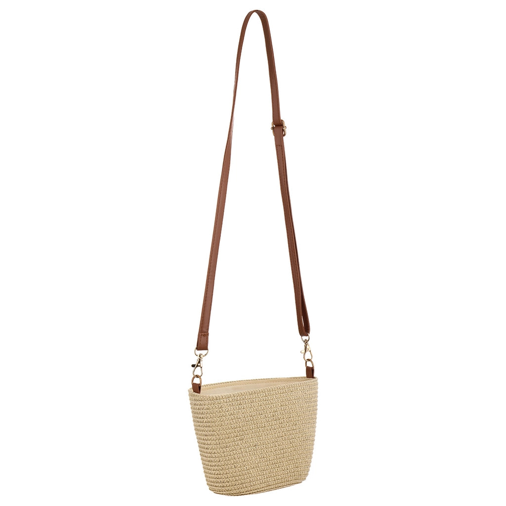 Eklips Ecru Mini Straw Bag