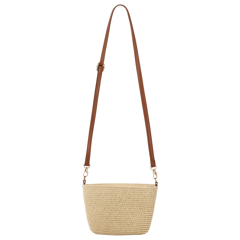 Eklips Ecru Mini Straw Bag