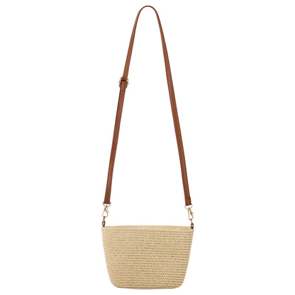 Eklips Ecru Mini Straw Bag