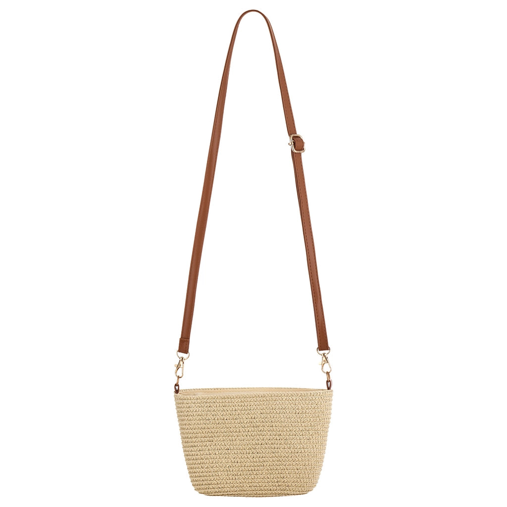 Eklips Ecru Mini Straw Bag