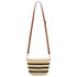 Eklips Ecru Striped Mini Straw Bag