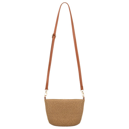 Eklips Beige Mini Straw Bag