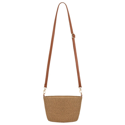 Eklips Beige Mini Straw Bag