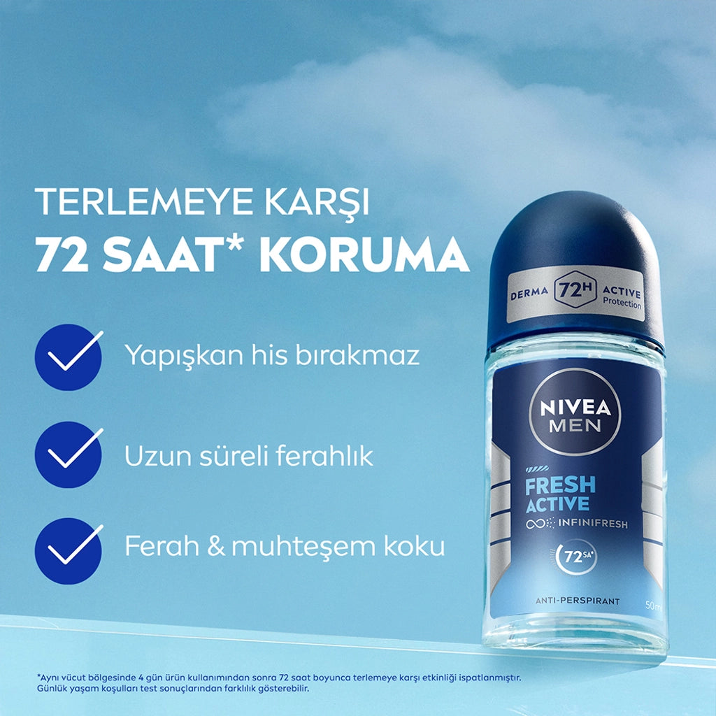 Nivea Men Mini Roll-on Deodorant Fresh Active 2 x 25 ml