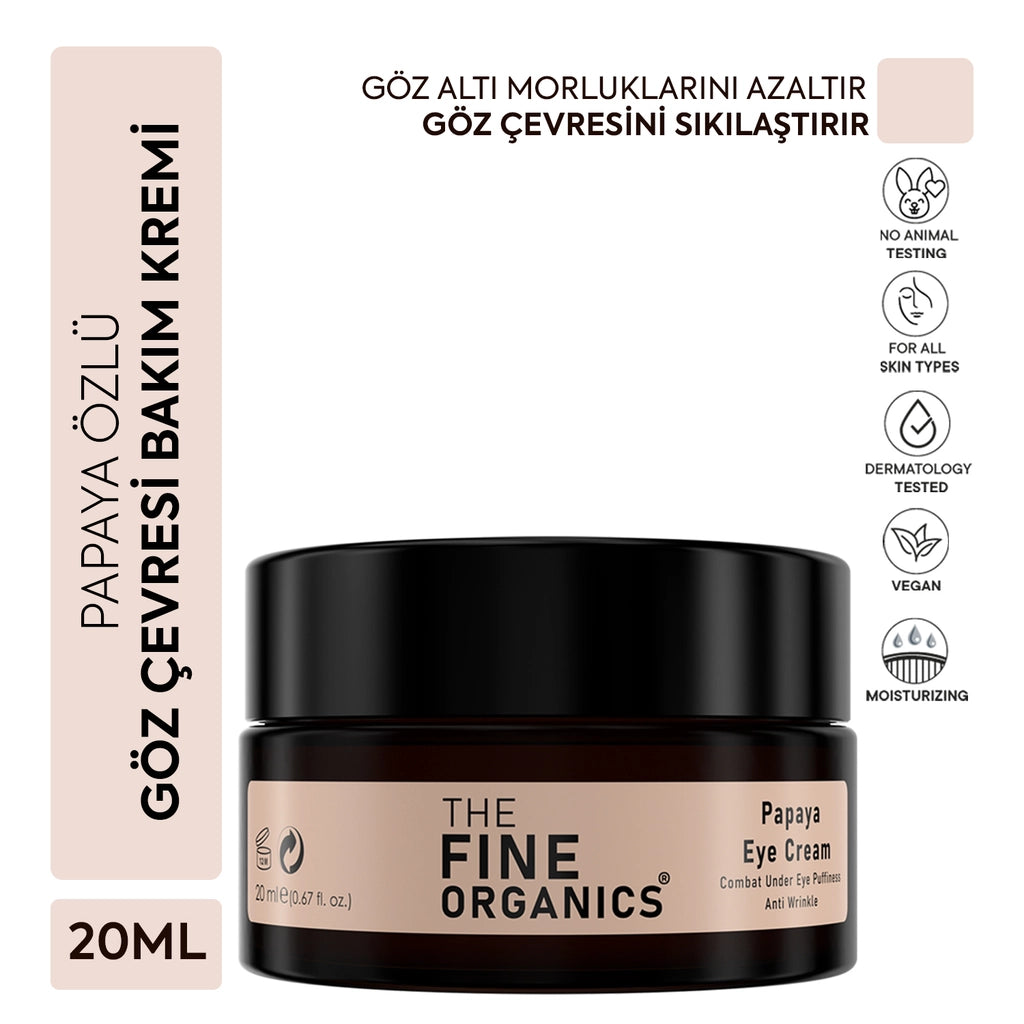 The Fine Organics Papaya Extract Anti-Wrinkle and Anti-Bagging Eye Contour Care Cream 20 ml