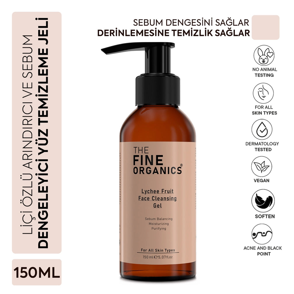 The Fine Organics Purifying and Sebum Balancing Facial Cleansing Gel with Lychee Extract 150 ml