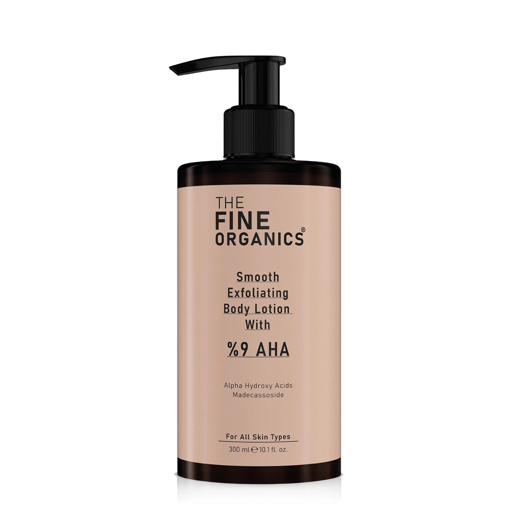 The Fine Organics AHA 9% Anti-Acne, Blemish, Darkening and Ingrown Hair Purifying and Brightening Body Peeling Lotion 300 ml