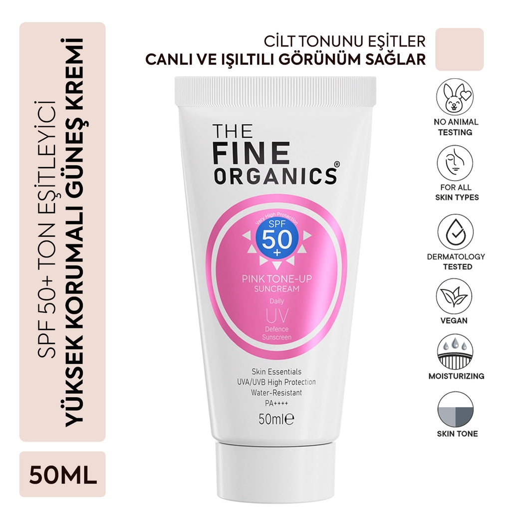 The Fine Organics SPF+50 Tone Equalizing High Protection Pink Sunscreen 50 ml