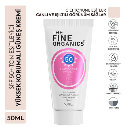The Fine Organics SPF+50 Tone Equalizing High Protection Pink Sunscreen 50 ml