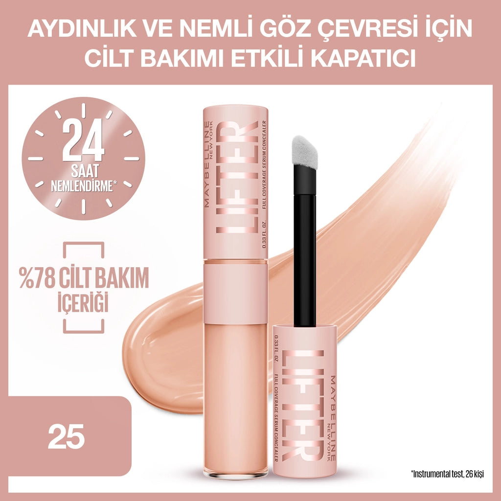 Maybelline New York Lifter Moisturizing and Brightening Concealer Containing Caffeine and Peptides 20